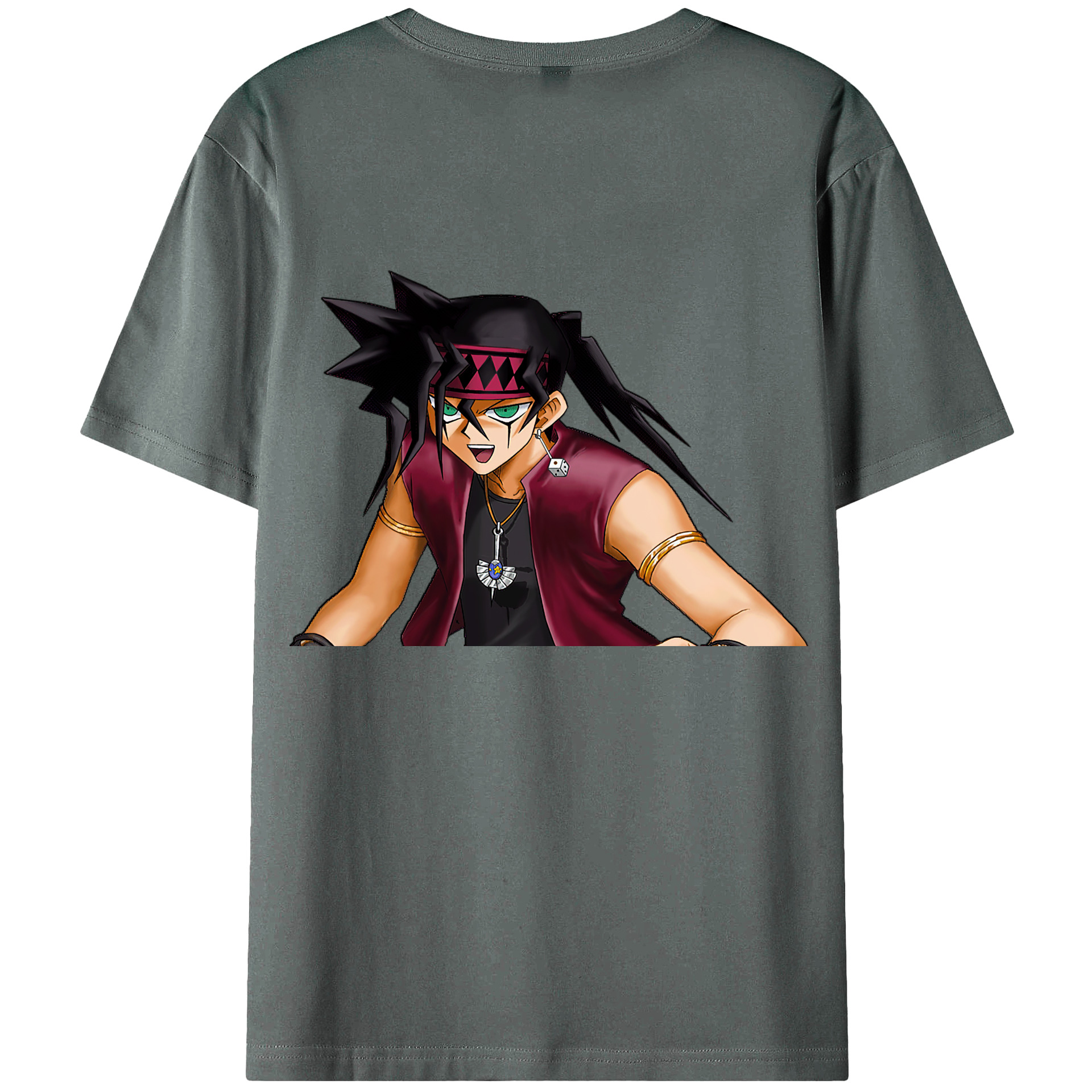 （画像用） 遊☆戯☆王 Yu-Gi-Oh! 綿100％ メンズ半袖Tシャツ（バックプリント） 通気性